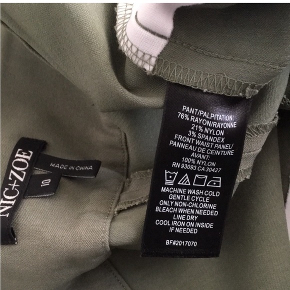 Nic+Zoe wonderstretch pants in olive green - Picture 3 of 6